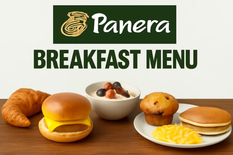Panera Bread Breakfast menu