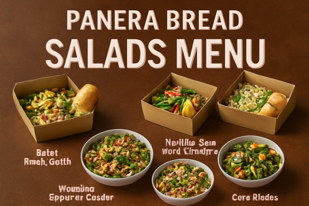 Panera Bread Salads Menu with prices