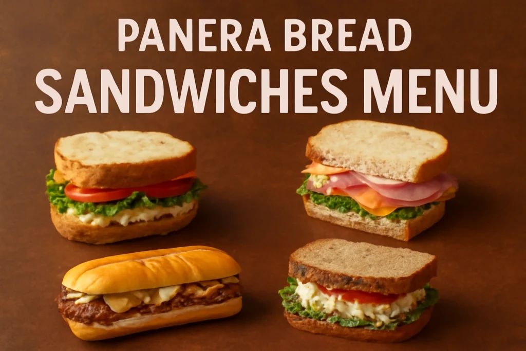 Panera bread sandwiches menu 2025