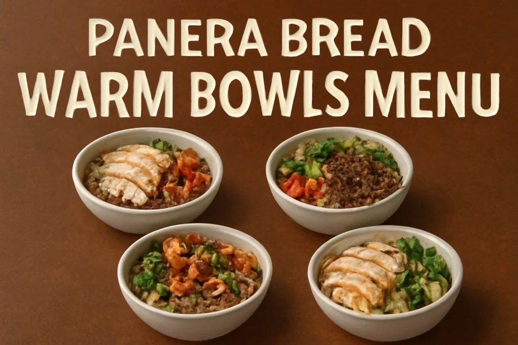 Panera bread warm bowls menu
