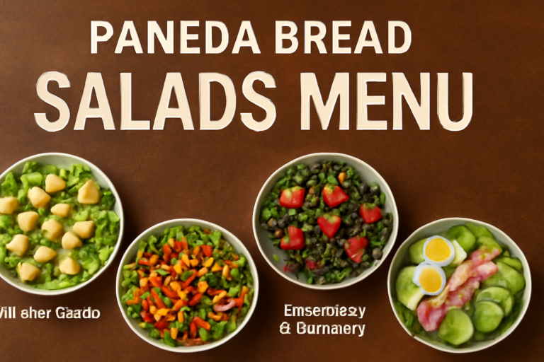 Panera bread salads menu 2025